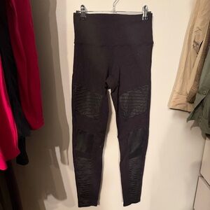 ALO Yoga Black Moto Legging with High Waist